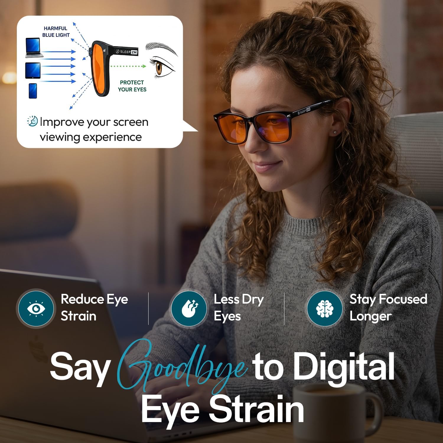 Thumbnail 3 de Sleep ZM 100% Blue Light Blocking Glasses