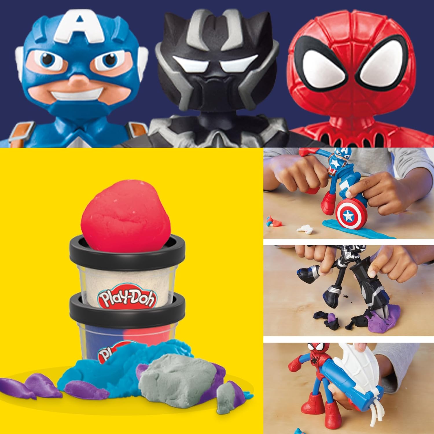 Detalle 2 de Play‑Doh Marvel Set figuras superhéroes para 4 años