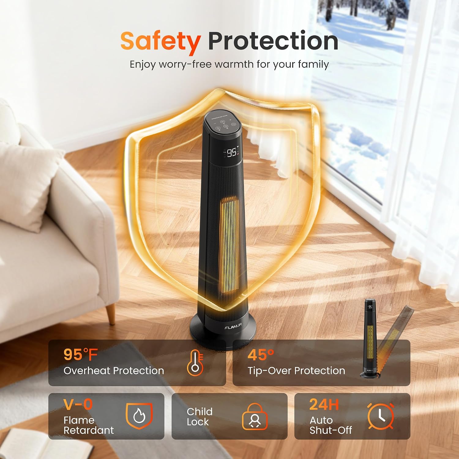 Thumbnail 4 de FLANUR PTC Ceramic Smart Heater 1500W