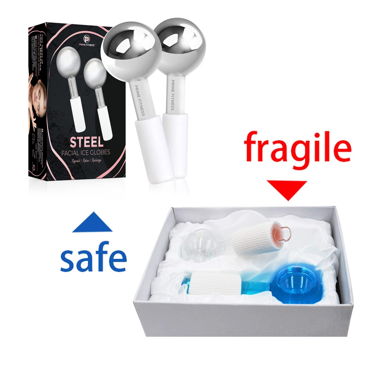 Thumbnail 6 de Ice Globes for Facials Unbreakable Steel Roller