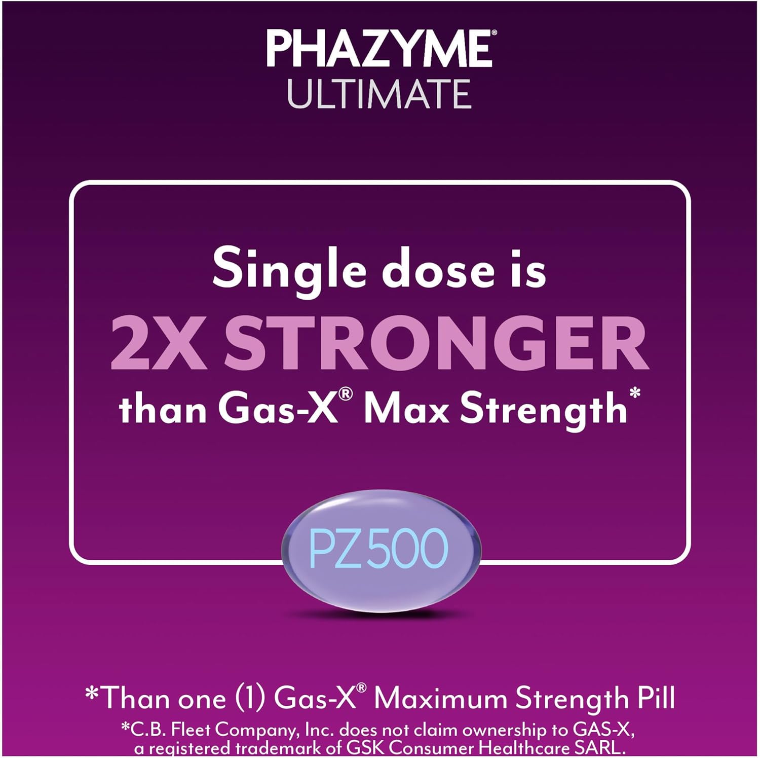 Detalle de Phazyme FETEGT5561 Anti-Gas Softgels, 500 mg Simethicone, 20 Count
