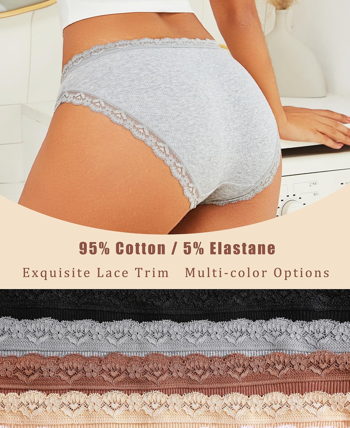 Thumbnail 4 de ALL OF SHE Mutande Donna Cotone 5 pezzi