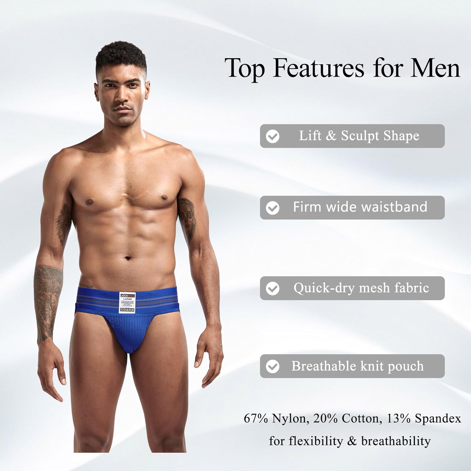 Thumbnail 3 de JOCKMAIL Men’s wide belt jockstrap for sport and everyday support