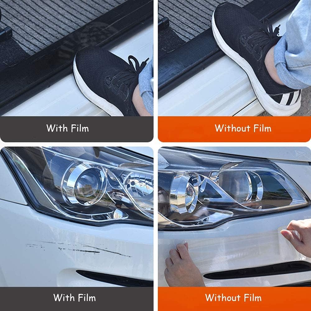 Detalle de Skymico Lackschutzfolie 7 cm x 10 m – transparente Selbstklebende Folie zum Schutz von Auto-, Motorrad- und Fahrradlacken