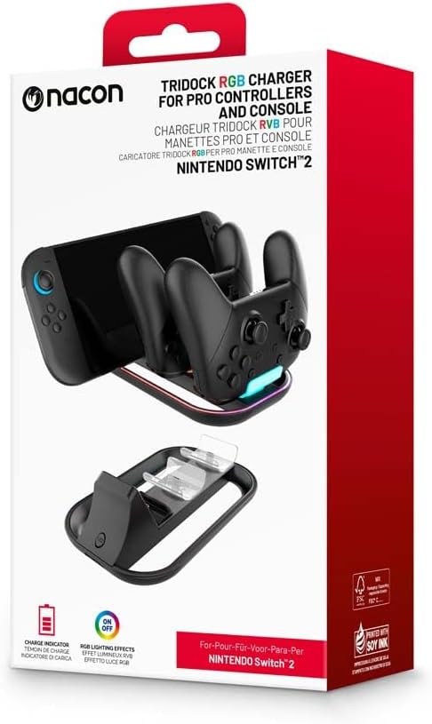 Thumbnail 1 de Nacon supporto di ricarica per controller Nintendo Switch 2 e Switch Pro
