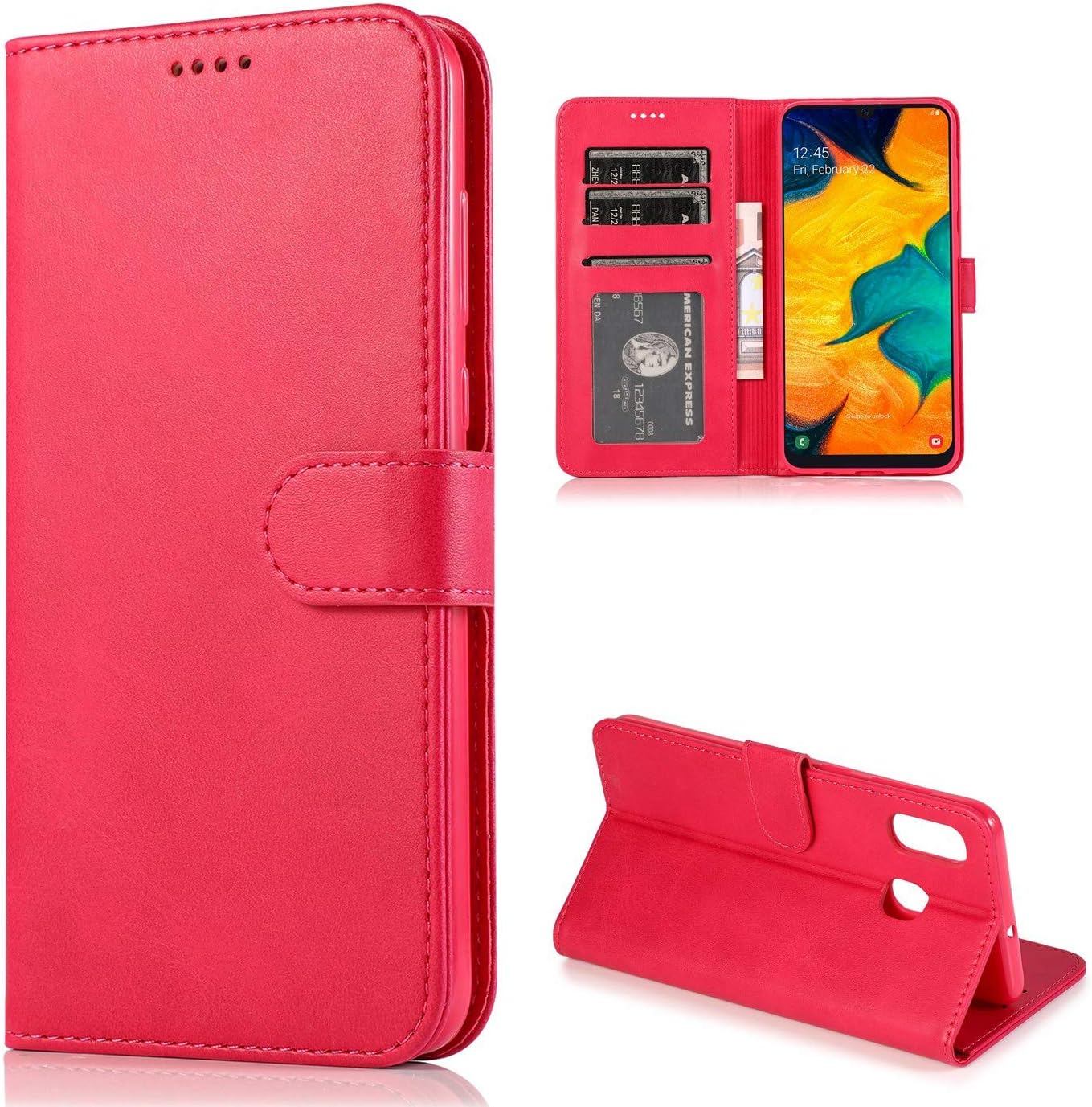 Thumbnail 4 de CTIUYA Schutzhülle Galaxy A20E Leder Flip Hülle dunkelblau