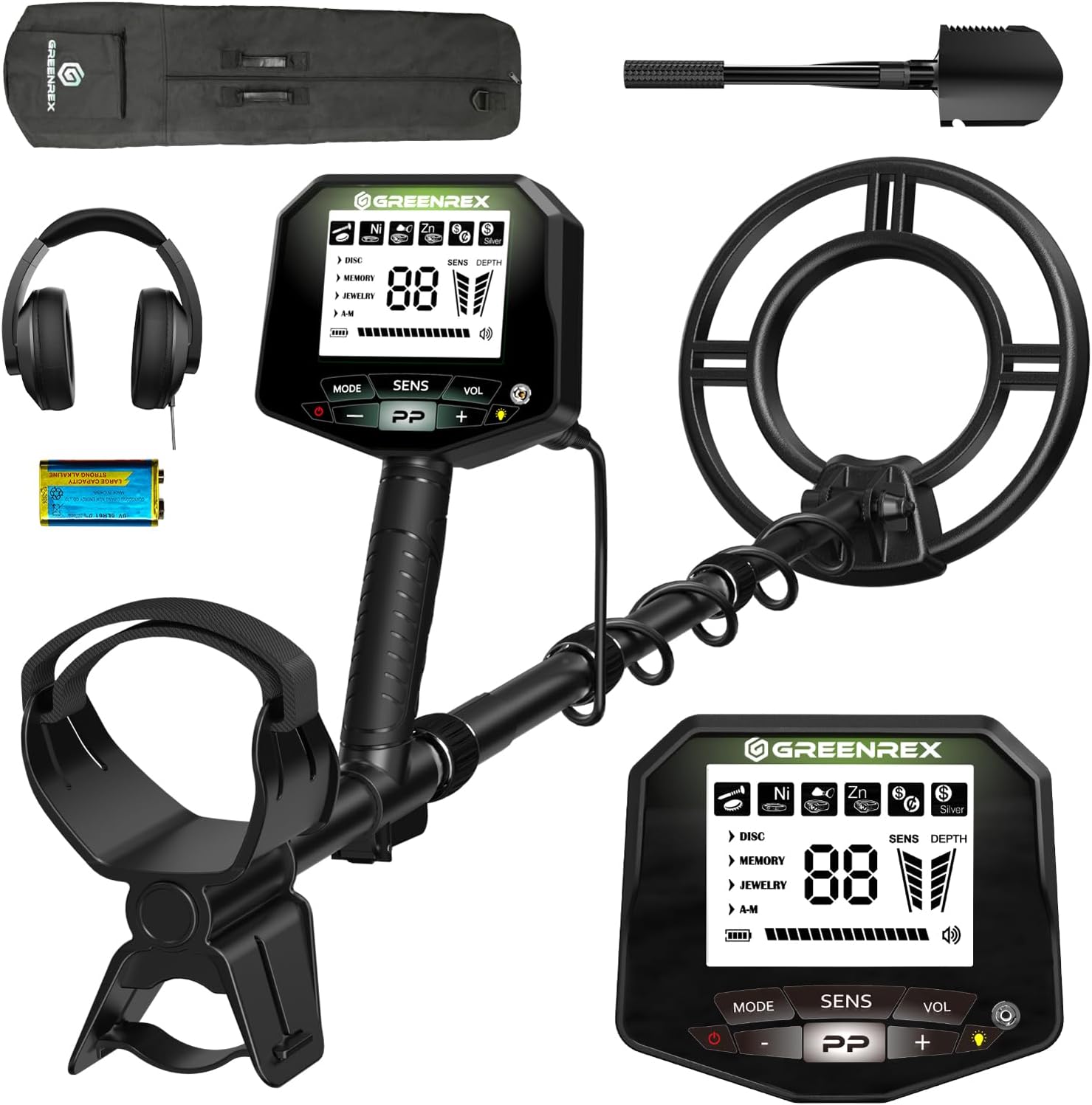 Detalle de GreenRex metal detector for gold, IP68