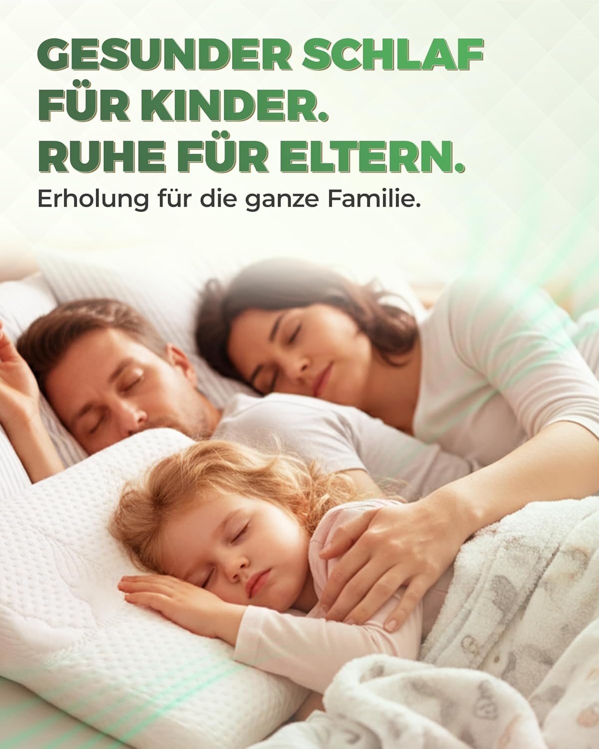 Detalle de Welldora Kinderkissen Memory Foam 30x50 cm – mitwachsendes ergonomisches Kopfkissen für Kinder (2–8+ Jahre) mit 3D-Tencel-Bezug