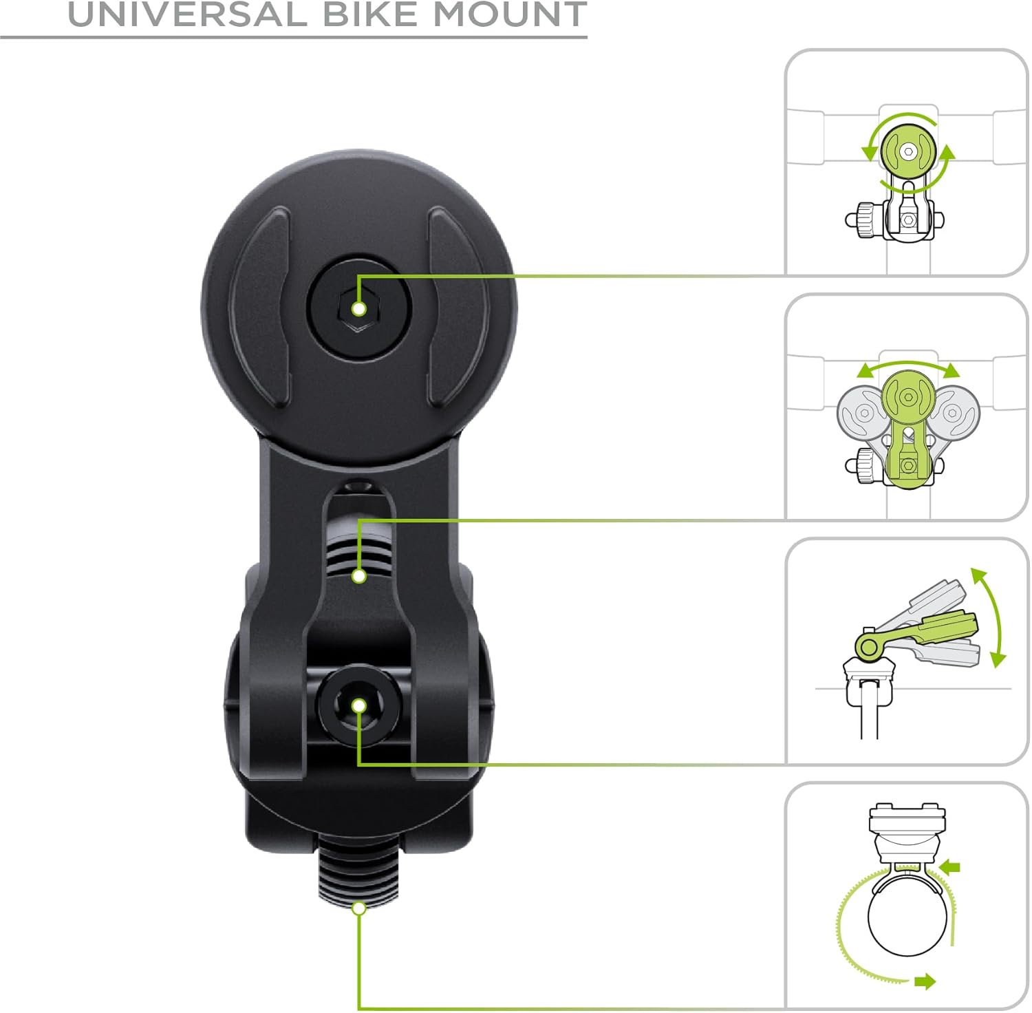 Thumbnail 4 de SP CONNECT Bike Bundle II SPC+ pour iPhone 15 Pro – système de montage vélo (VTT/VTC) avec protection Twist Lock