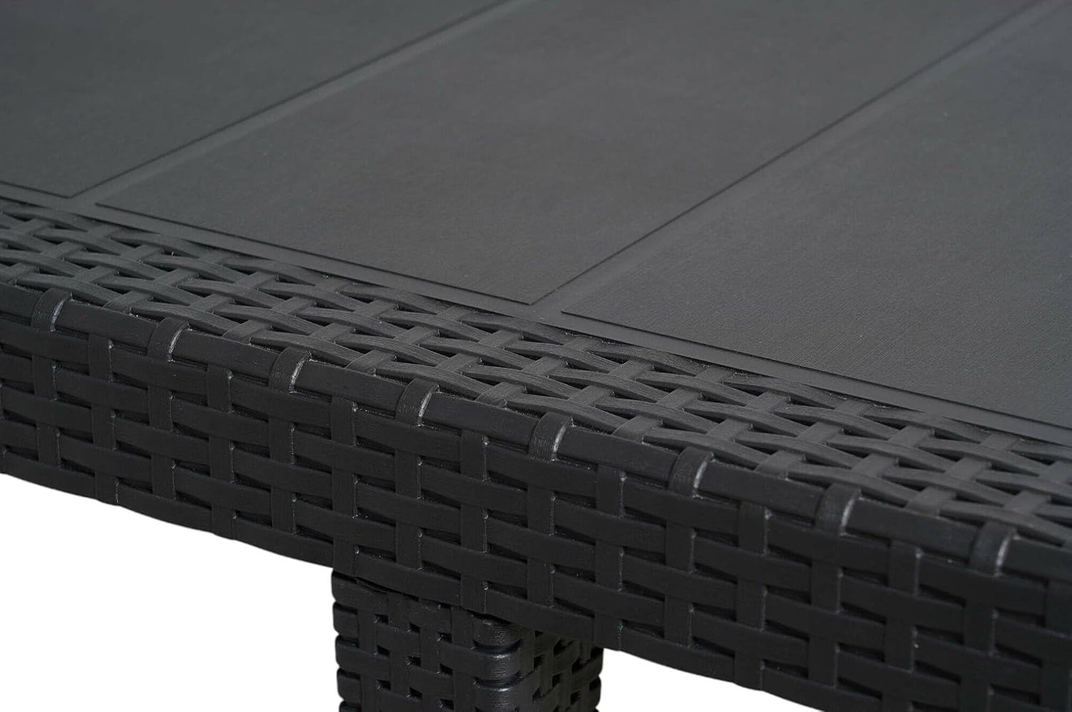 Thumbnail 6 de Dmora Roma Tavolo da esterno allungabile 150/220x90h72 cm, effetto rattan – Antracite