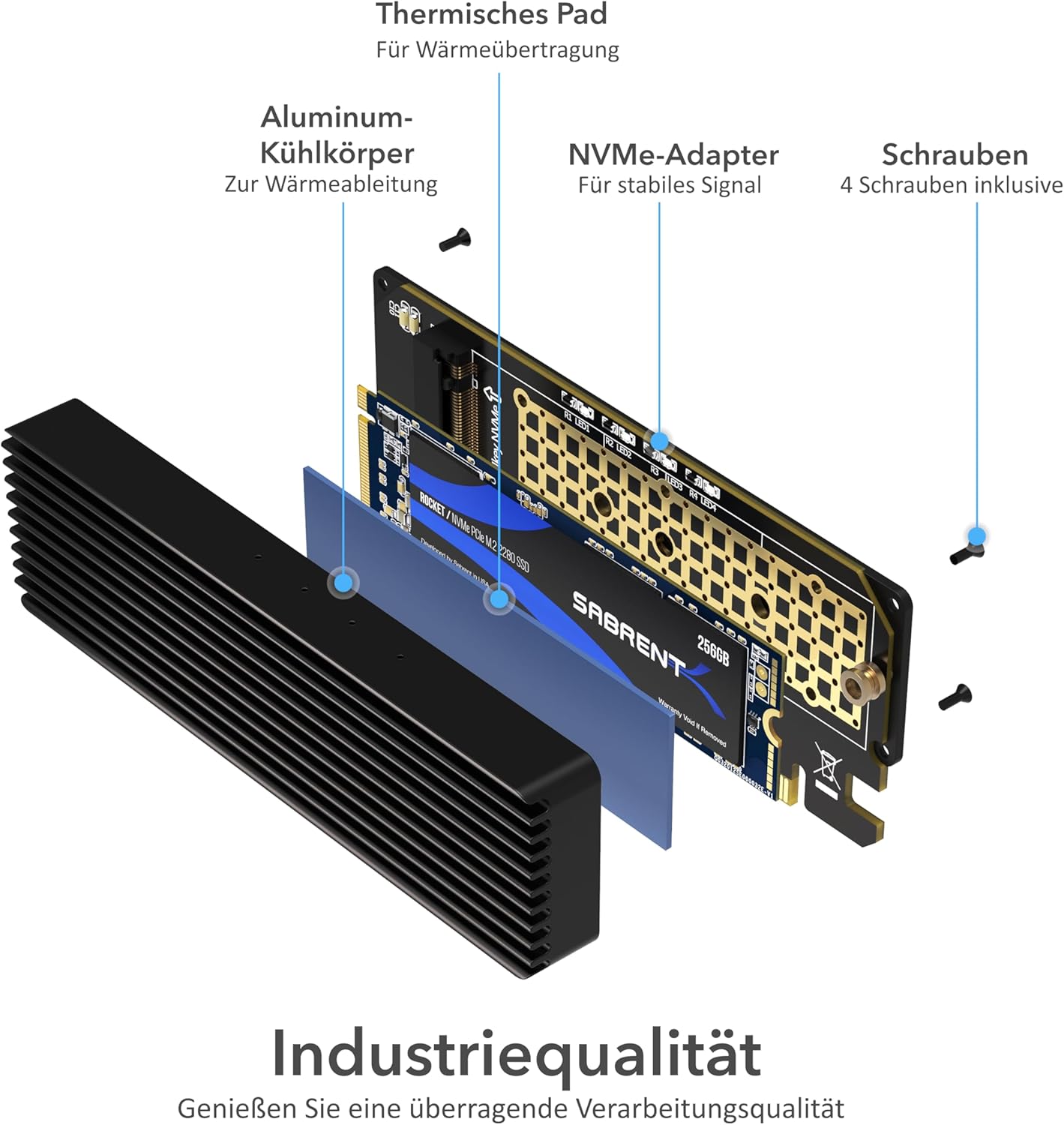 Thumbnail 2 de SABRENT EC-PCIE M.2 NVMe Adapter für SSDs