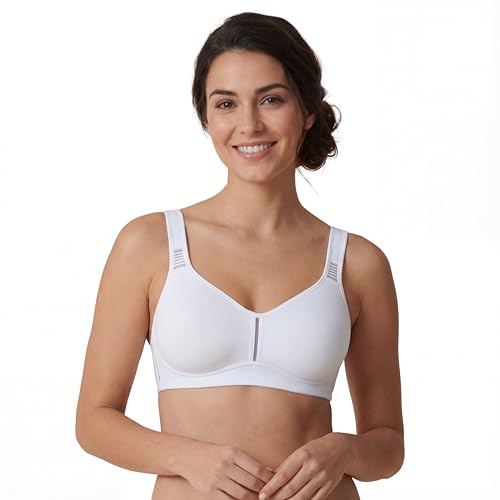Detalle de Selene Elvira: Sujetador Reductor sin aros ni relleno, banda anatómica, tirantes anchos en color Blanco 105D
