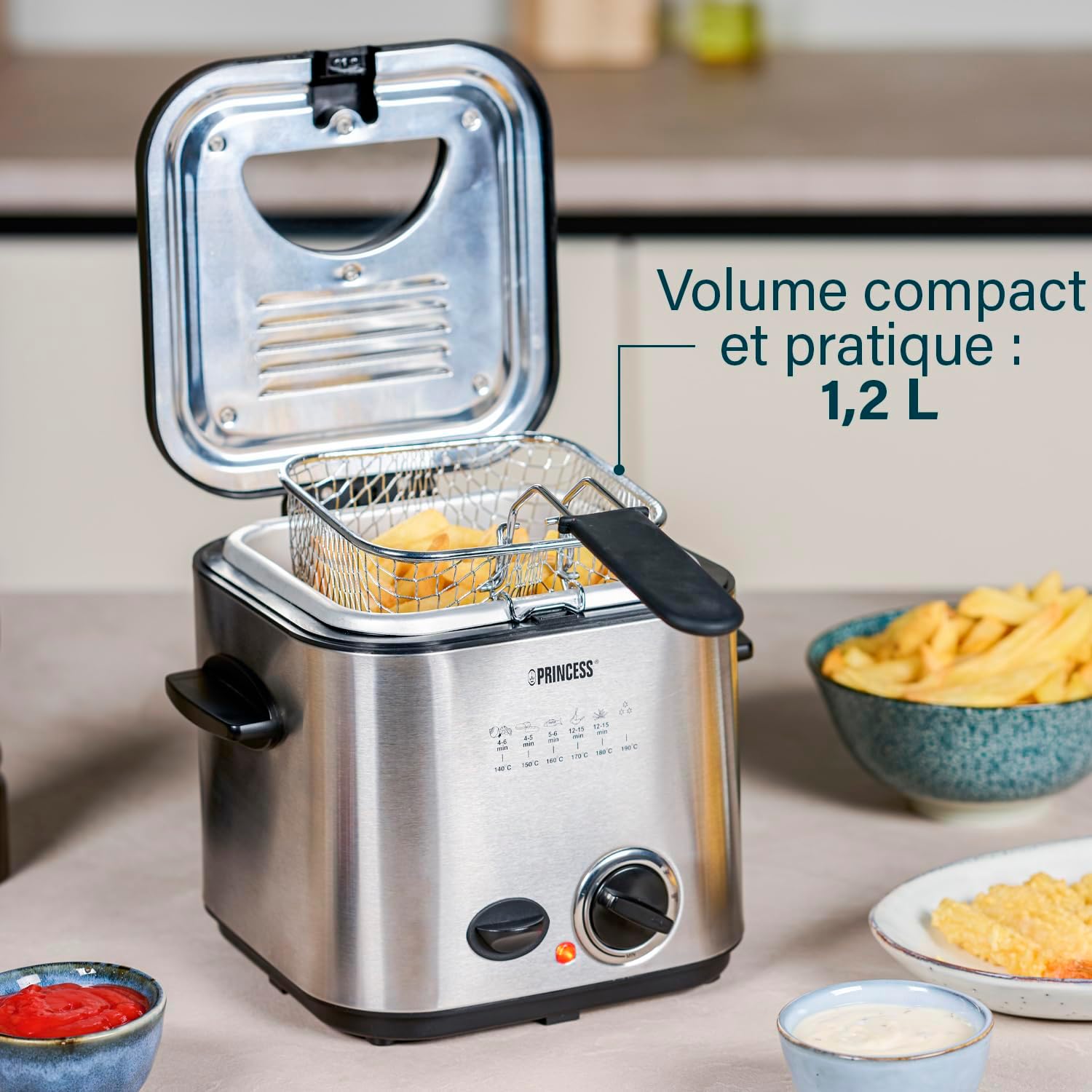 Thumbnail 5 de Princess Mini Friteuse & Fondue 1,2 L 840 W
