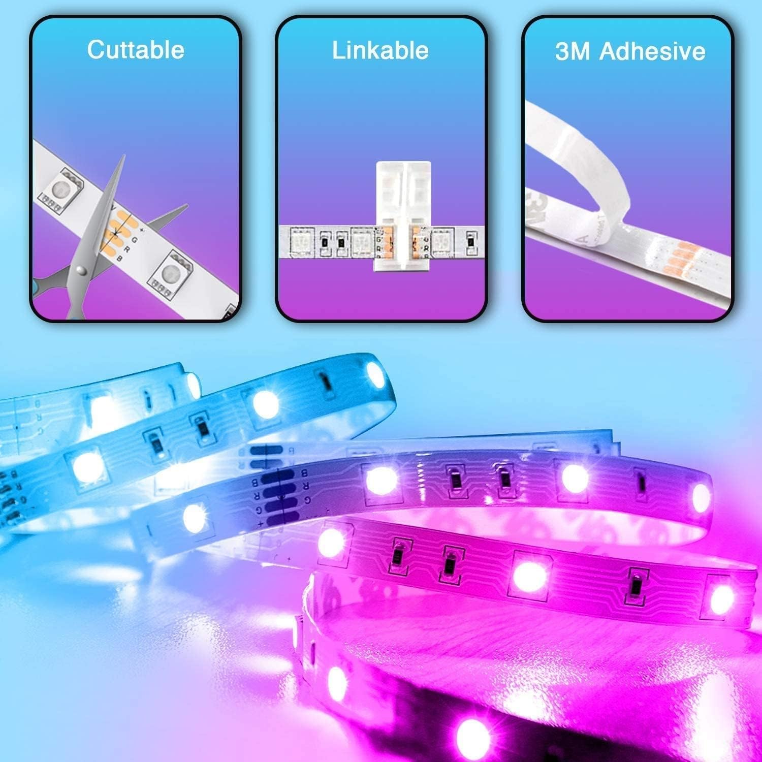 Thumbnail 3 de phopollo LED Lights 15m RGB Strip