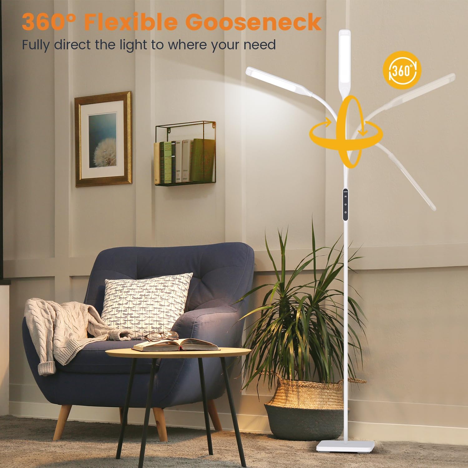 Thumbnail 3 de Lastar LED Floor Lamp with Remote & Touch Control and Adjustable 3000K–6500K