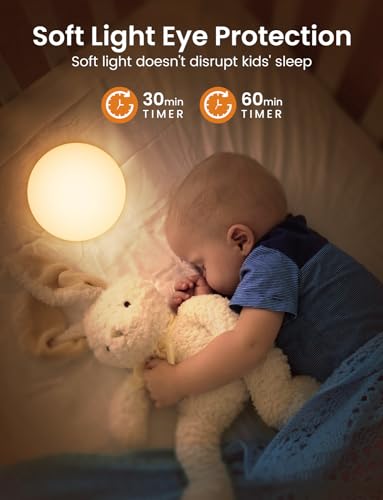 Detalle de Veilleuse Enfant Rechargeable KOOFIT – 1H Minuteur, 8 couleurs et contrôle tactile