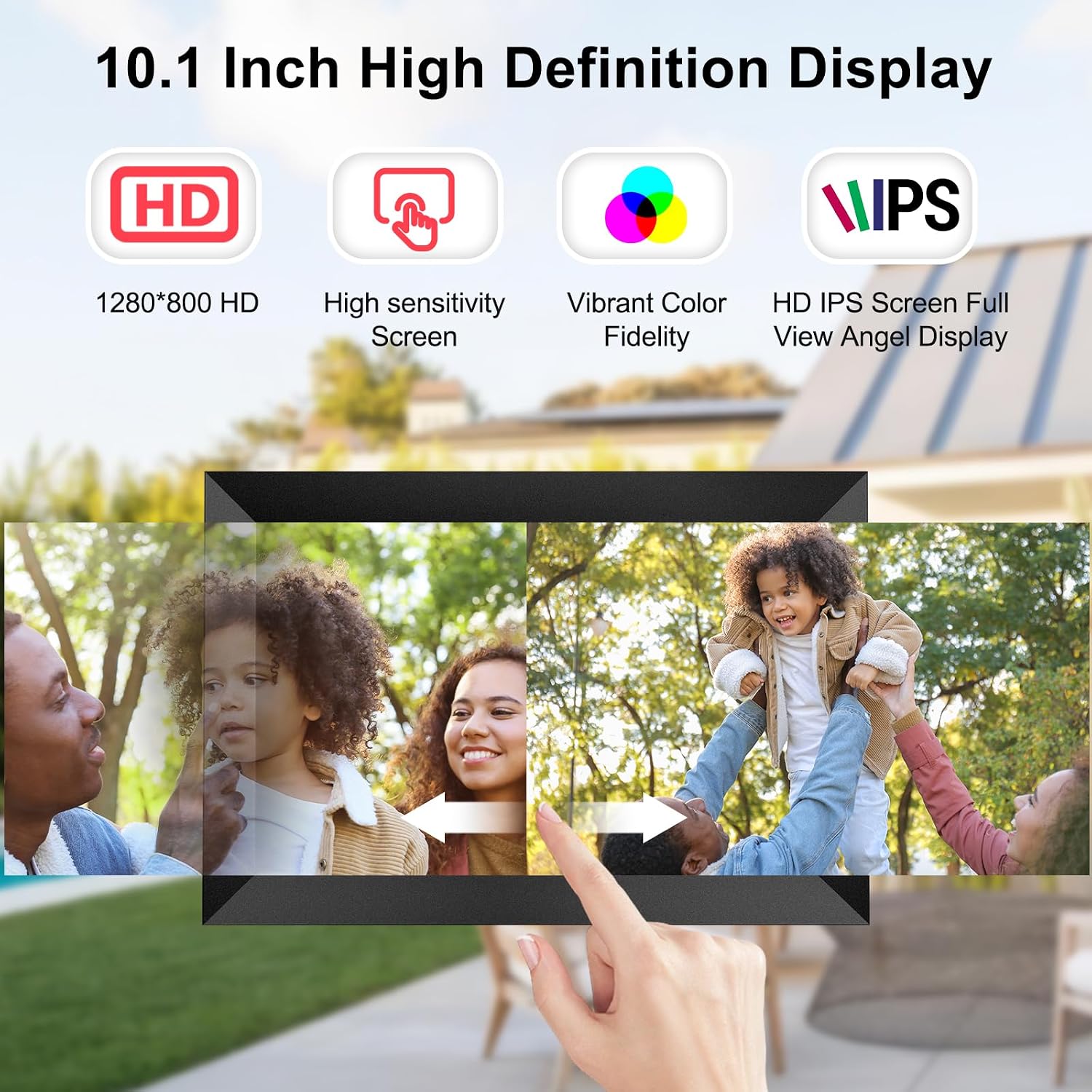 Thumbnail 6 de Hesmor 64GB Frameo 10.1-Inch WiFi Digital Photo Frame with IPS Touchscreen