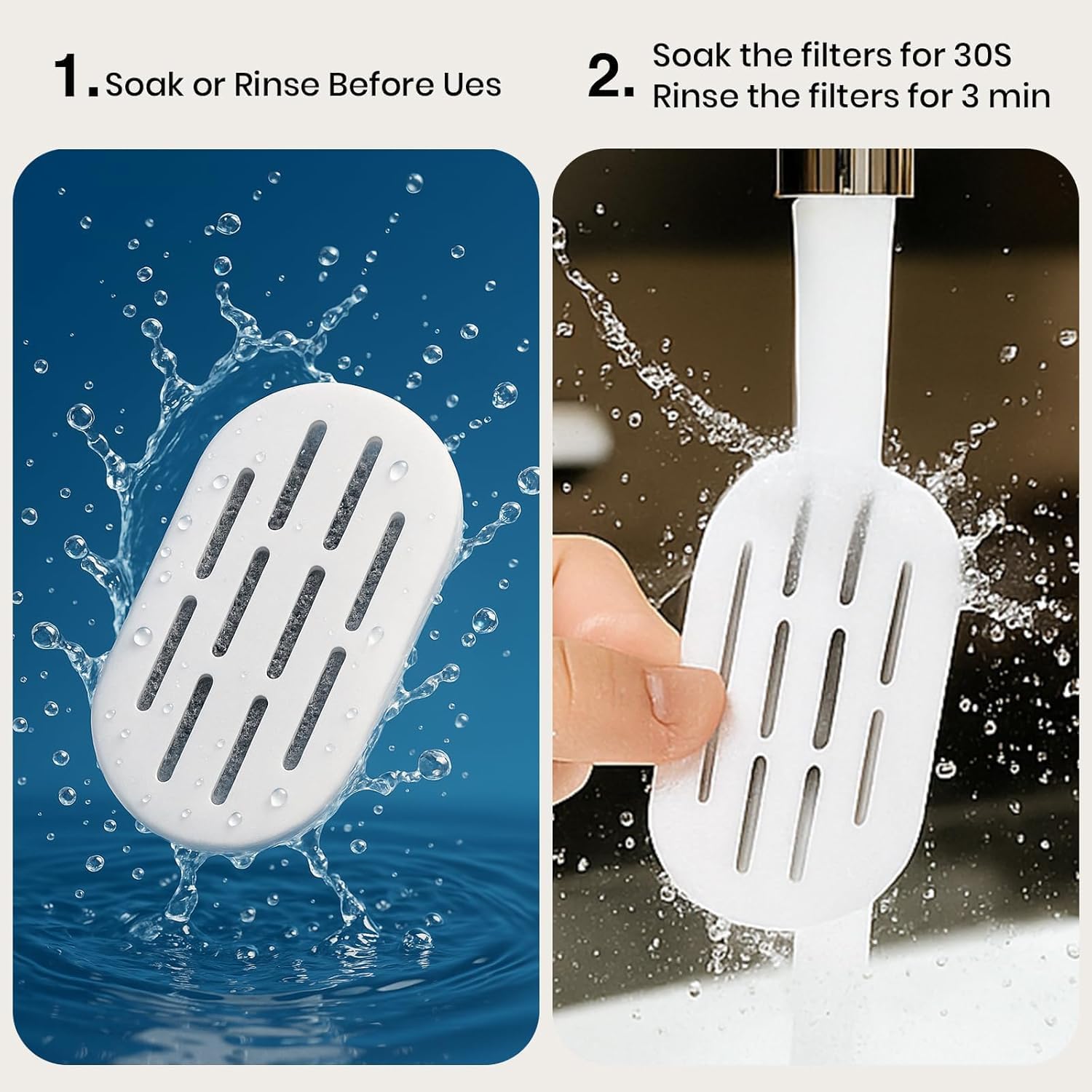 Thumbnail 4 de DOOOB Katzenwasserbrunnenfilter 60 g 24 Stück