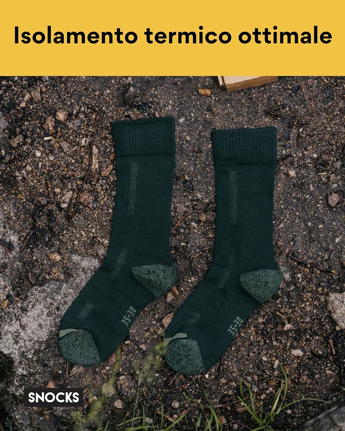 Thumbnail 2 de Snocks Calze Trekking unisex in lana Merino, termiche e traspiranti (taglia 35-50) con tecnologia anti vesciche