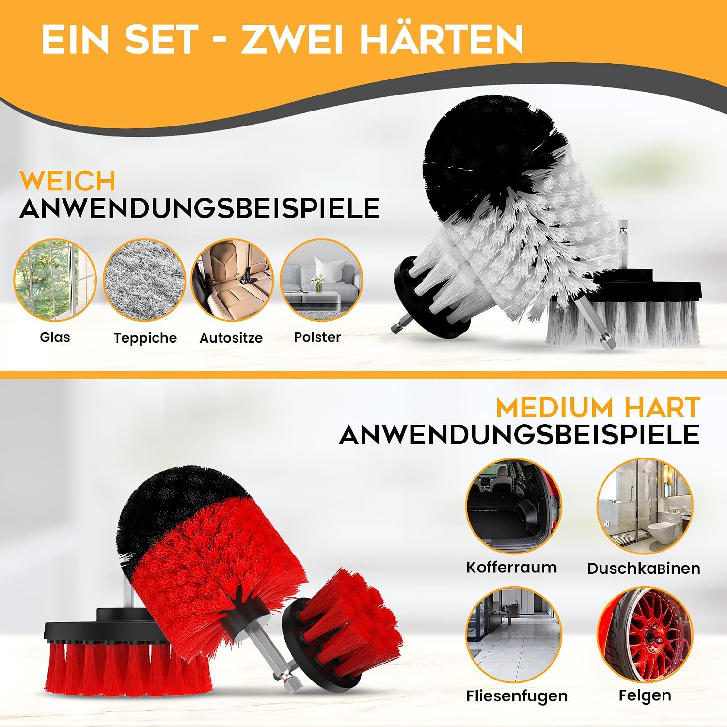 Detalle 2 de Bürstenaufsatz Akkuschrauber 9er Set
