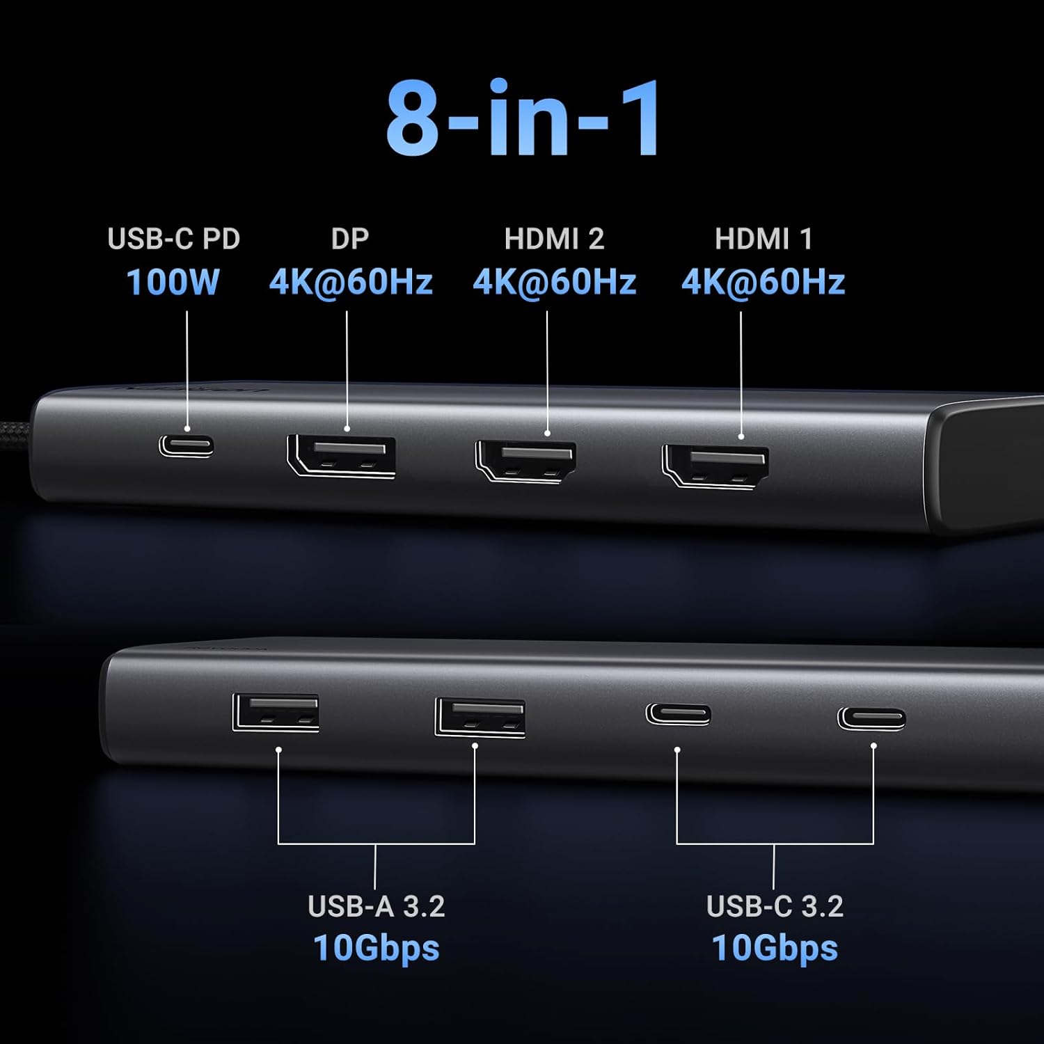 Thumbnail 1 de UGREEN Revodok Pro 308 100W USB‑C Docking Station