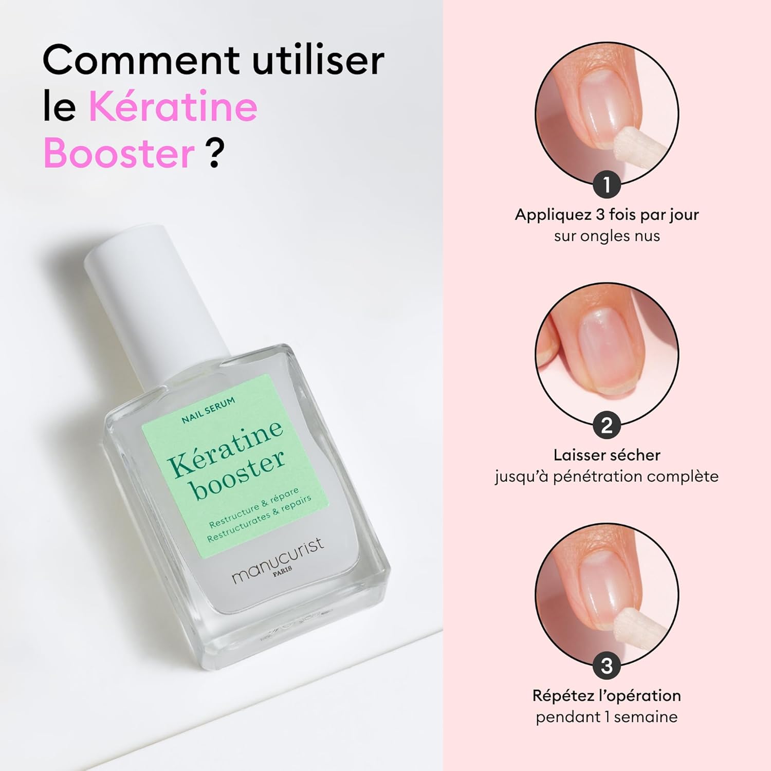 Thumbnail 3 de Manucurist Kératine Booster – Durcisseur Ongles renforçant et réparateur pour ongles fragiles