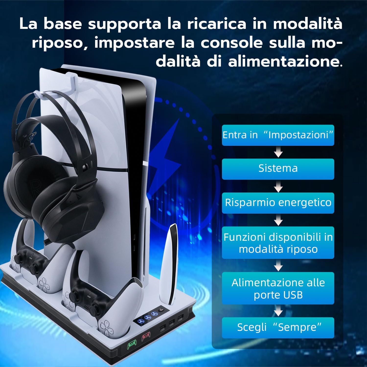 Detalle 2 de Tolesum Supporto Raffreddamento PS5 4000 RPM