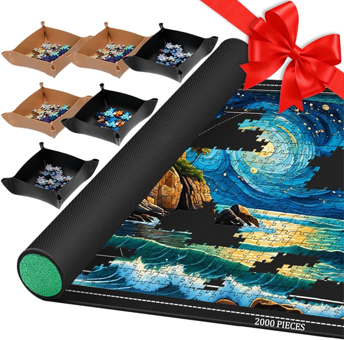 Pohxev Jigsaw Puzzle Mat Roll Up 48"
