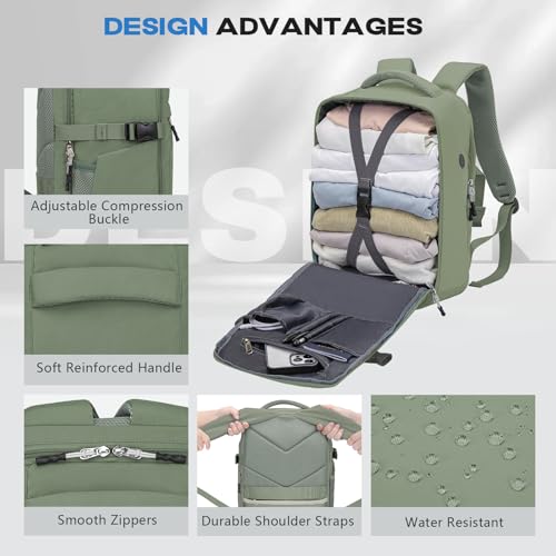 Detalle de Xkdoai Mochila de Cabina 40x30x20 cm, 20L y Antirrobo para Ryanair/Wizz Air/EasyJet