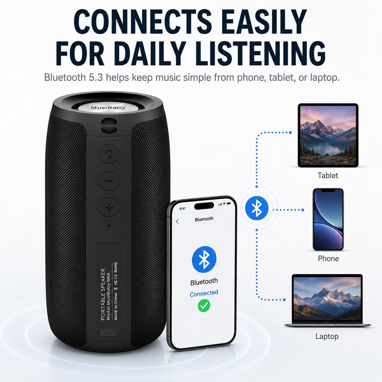Thumbnail 6 de MusiBaby M68 Portable Bluetooth Speaker 24H