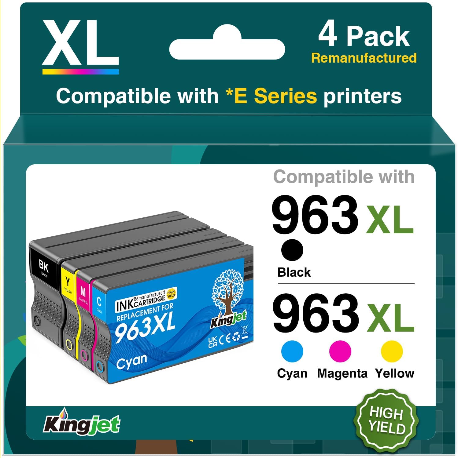 Kingjet 963 XL 4-pack compatibles HP
