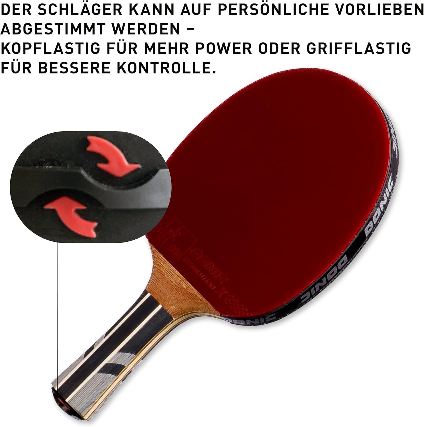 Detalle 2 de Schildkröt Waldner 5000 – rakietka do tenisa stołowego, okładzina 2,3 mm