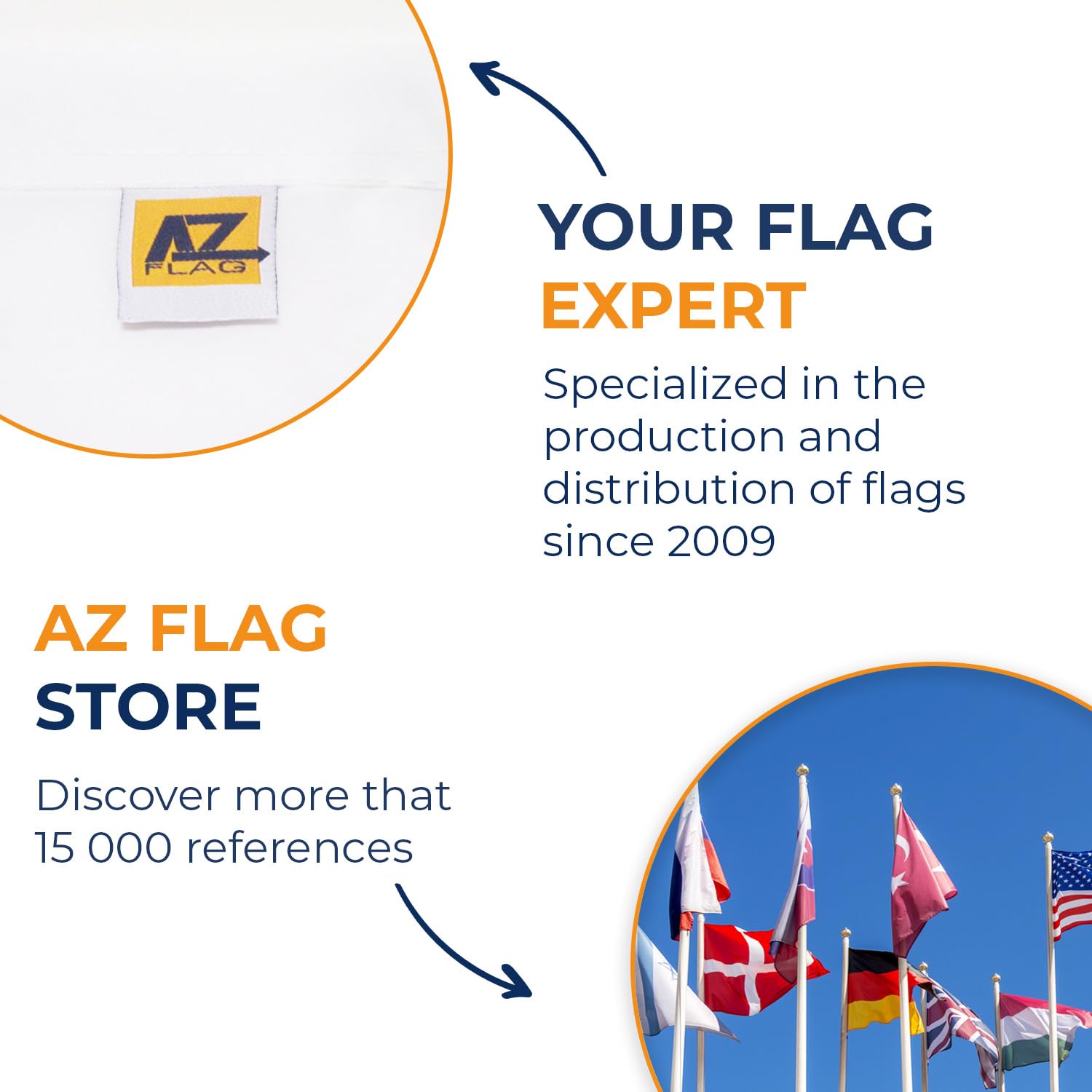 Detalle 2 de AZ FLAG Bosnische vlag 150 x 90 cm van licht polyester met metalen ogen
