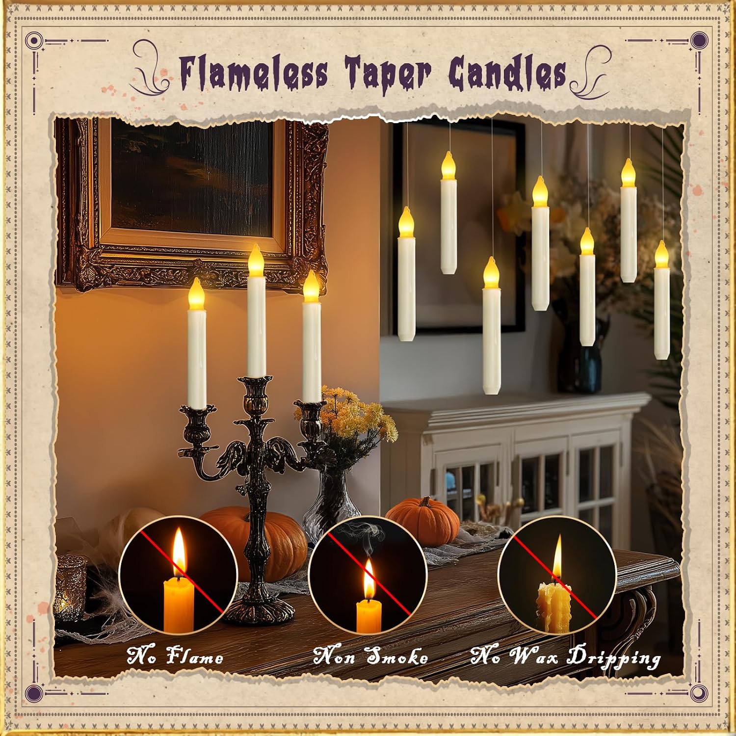 Thumbnail 6 de Homemory Floating LED Candles, 12-Piece Set
