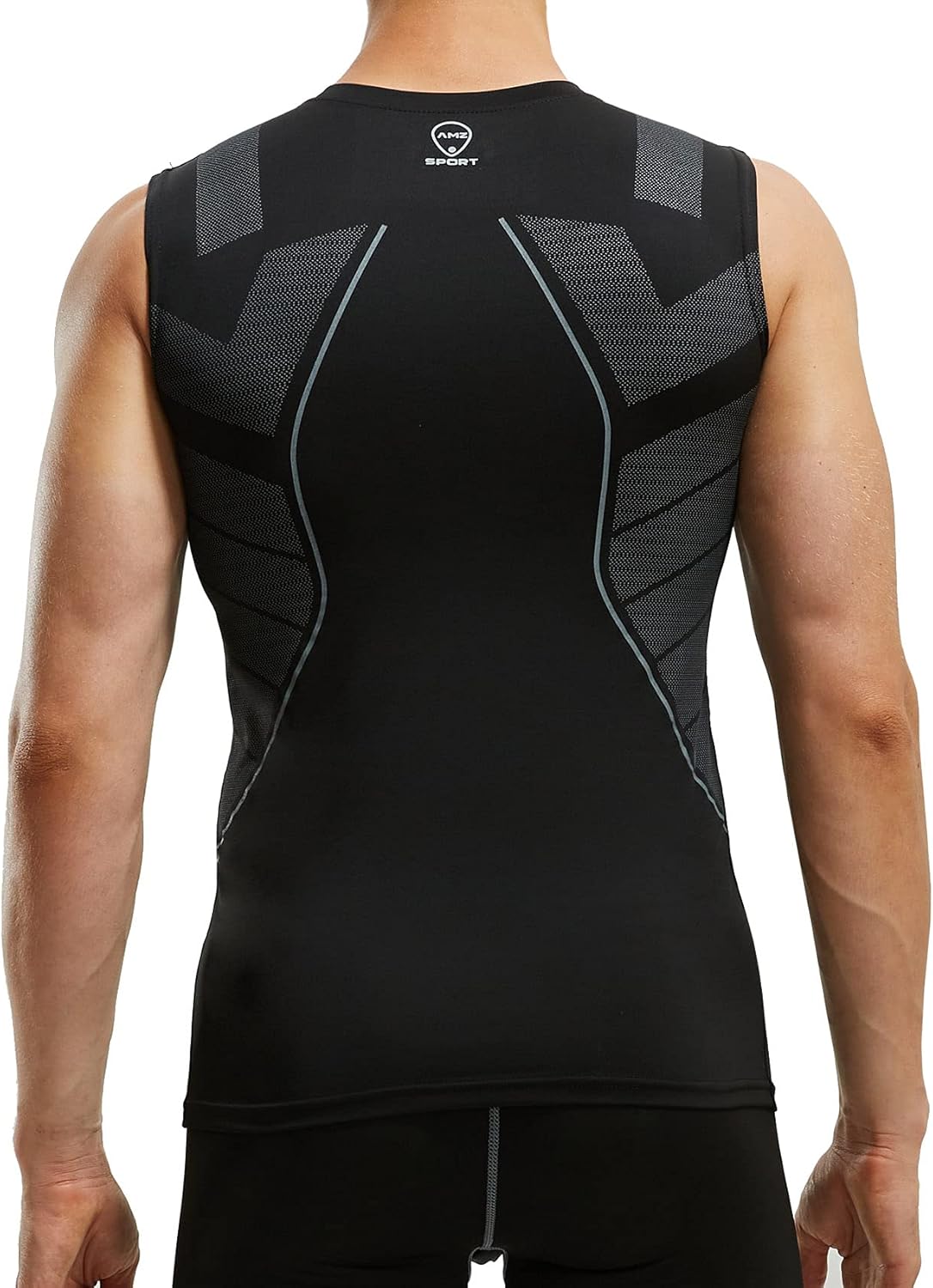 Thumbnail 2 de AMZSPORT Canotta Compressione Uomo con asciugatura rapida e logo riflettente per palestra, running e bodybuilding