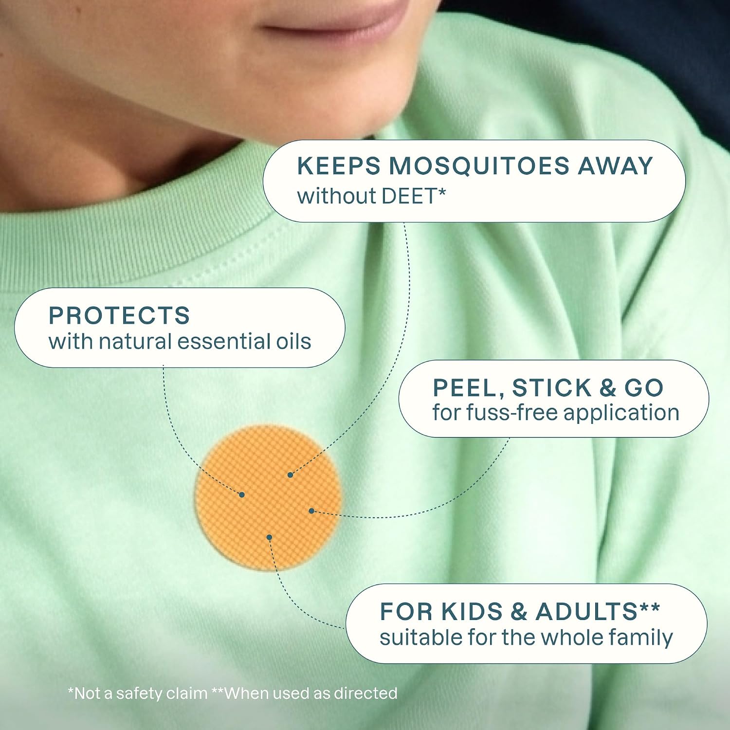 Detalle de Cliganic Mosquito Repellent Stickers 90-Pack