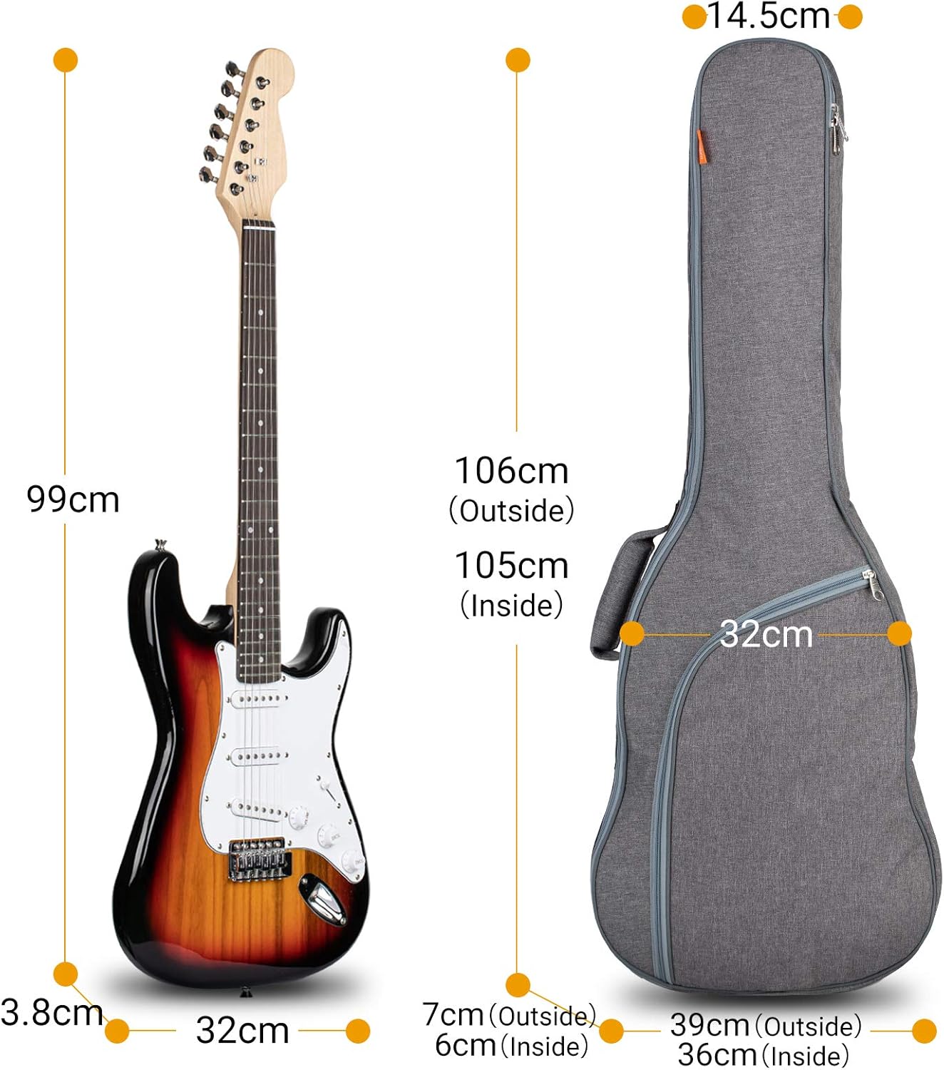 Detalle 2 de CAHAYA Custodia chitarra elettrica 6 mm