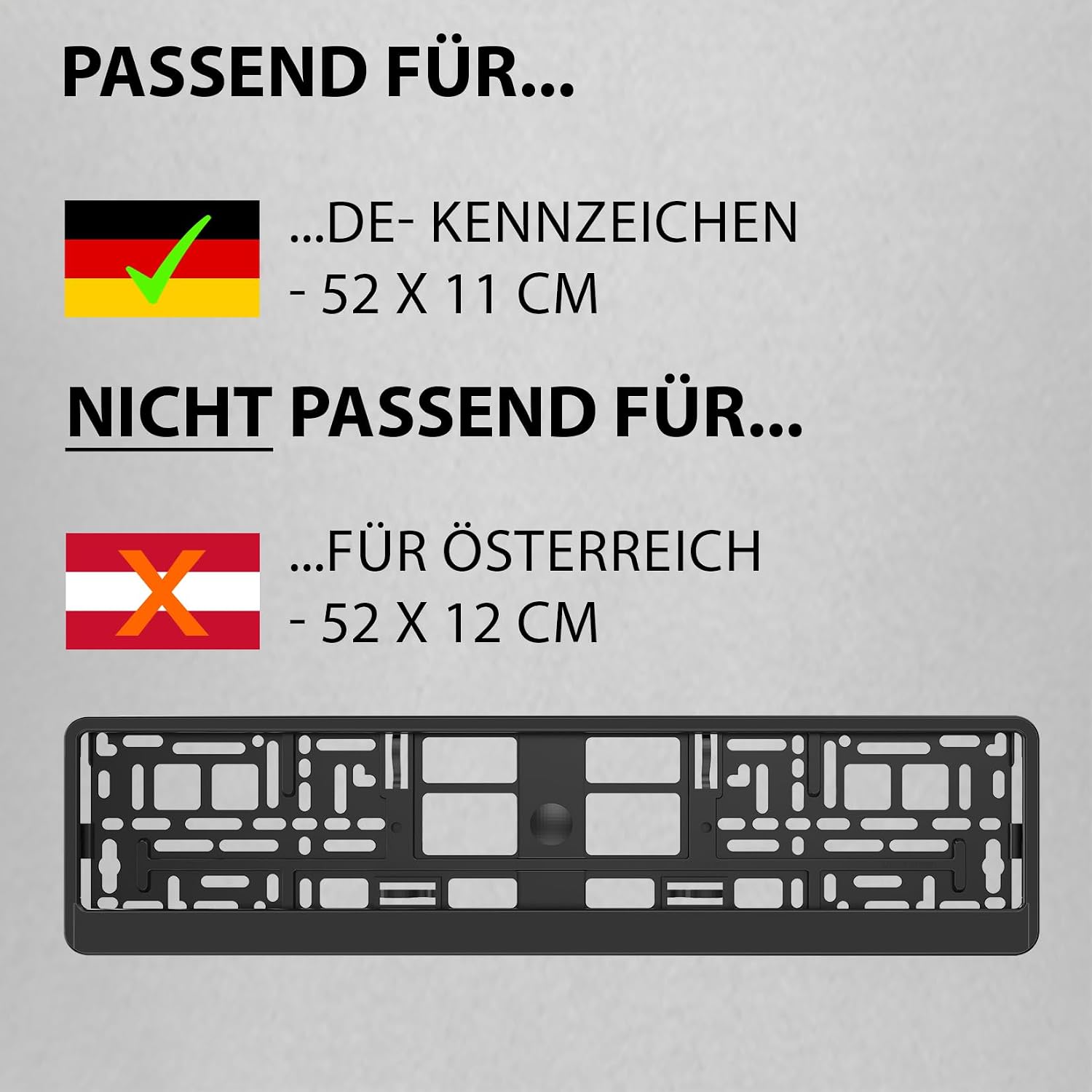 Detalle 2 de L&P Car Design L&P A162 Kennzeichenhalter 2er