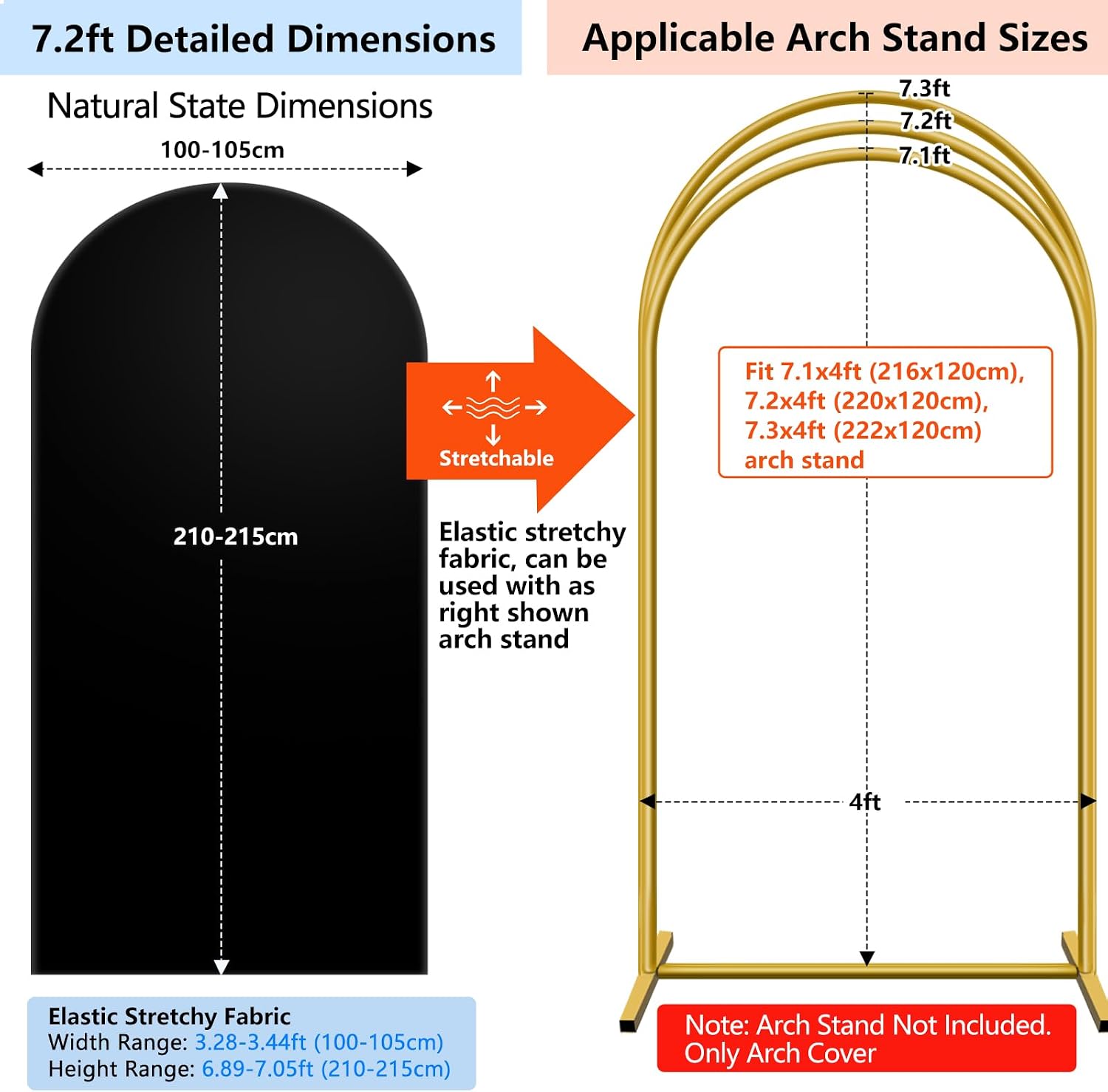 Detalle 2 de HEMMOTOP 7.2 ft Arch Backdrop Cover