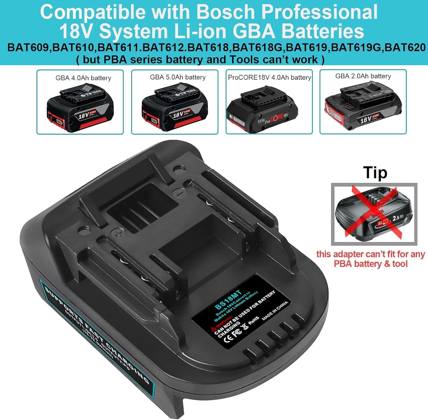 Detalle 2 de Adaptateur batterie USB Powarobor 18 V