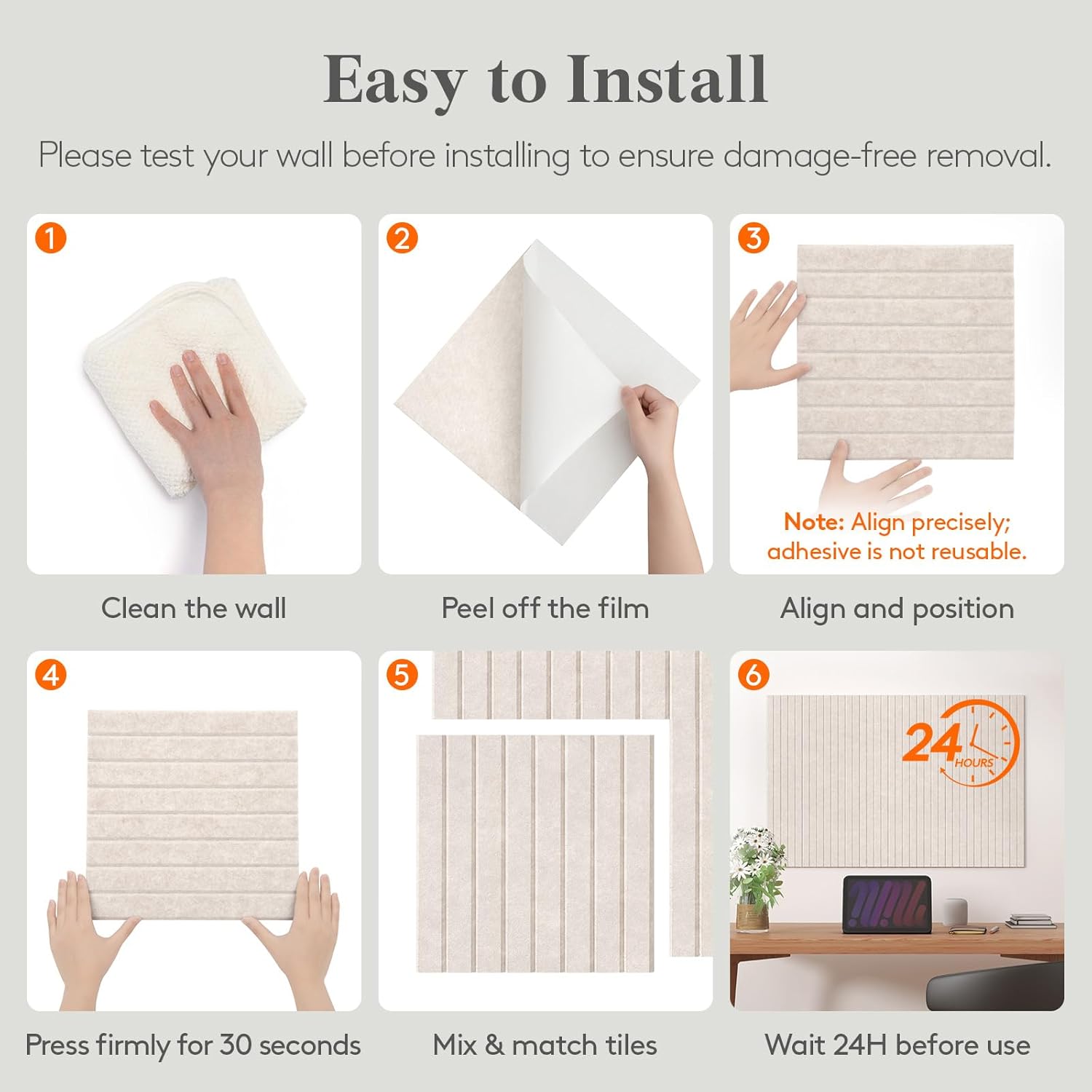Thumbnail 6 de Lifewit Filz Pinnwand 120 x 90 cm selbstklebend (12er-Set) inkl. 50 Pinnnadeln – beige Vision Board