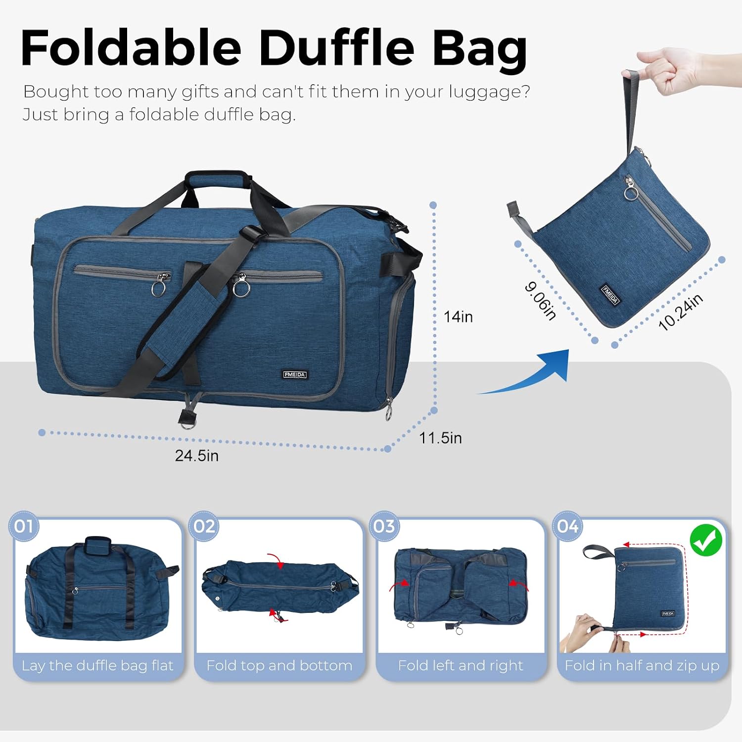 Detalle 1 de Fmeida 65L Foldable Duffle Bag