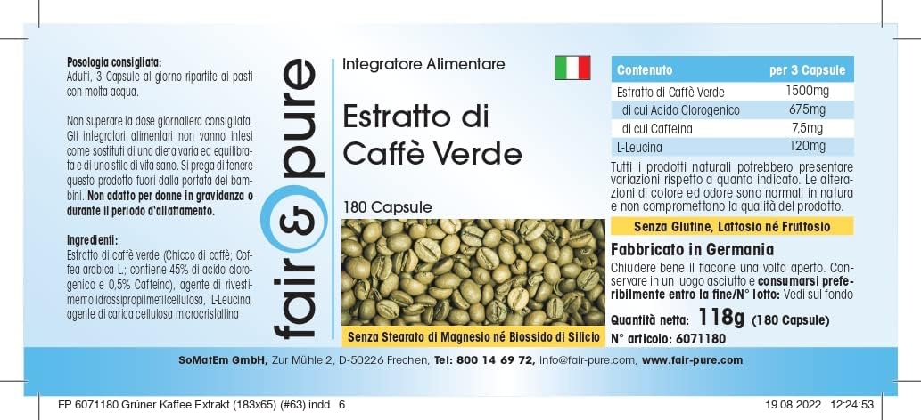 Thumbnail 5 de Fair & Pure® Café Verde 500mg Cápsulas Veganas 🌱