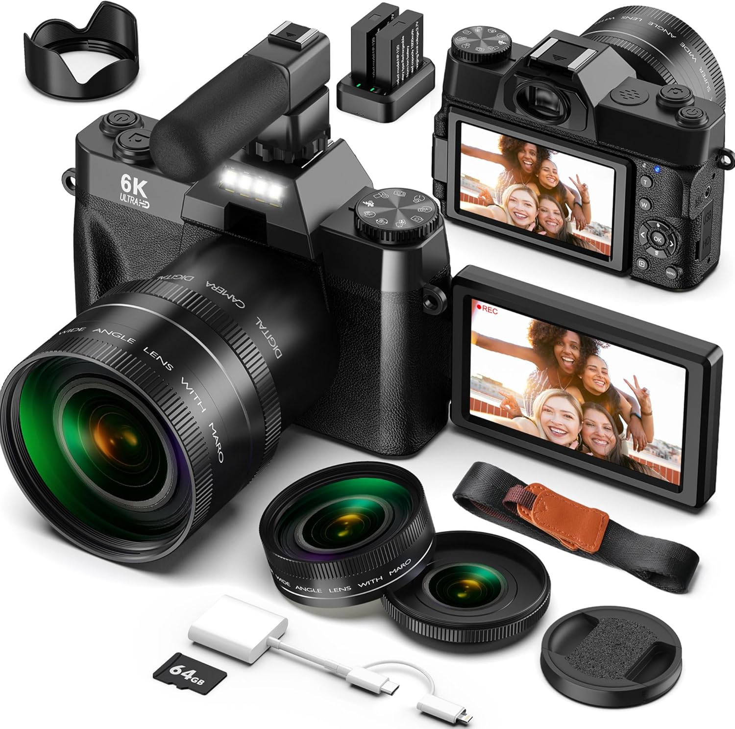 Detalle de Yatao 6K 64MP flip screen camera