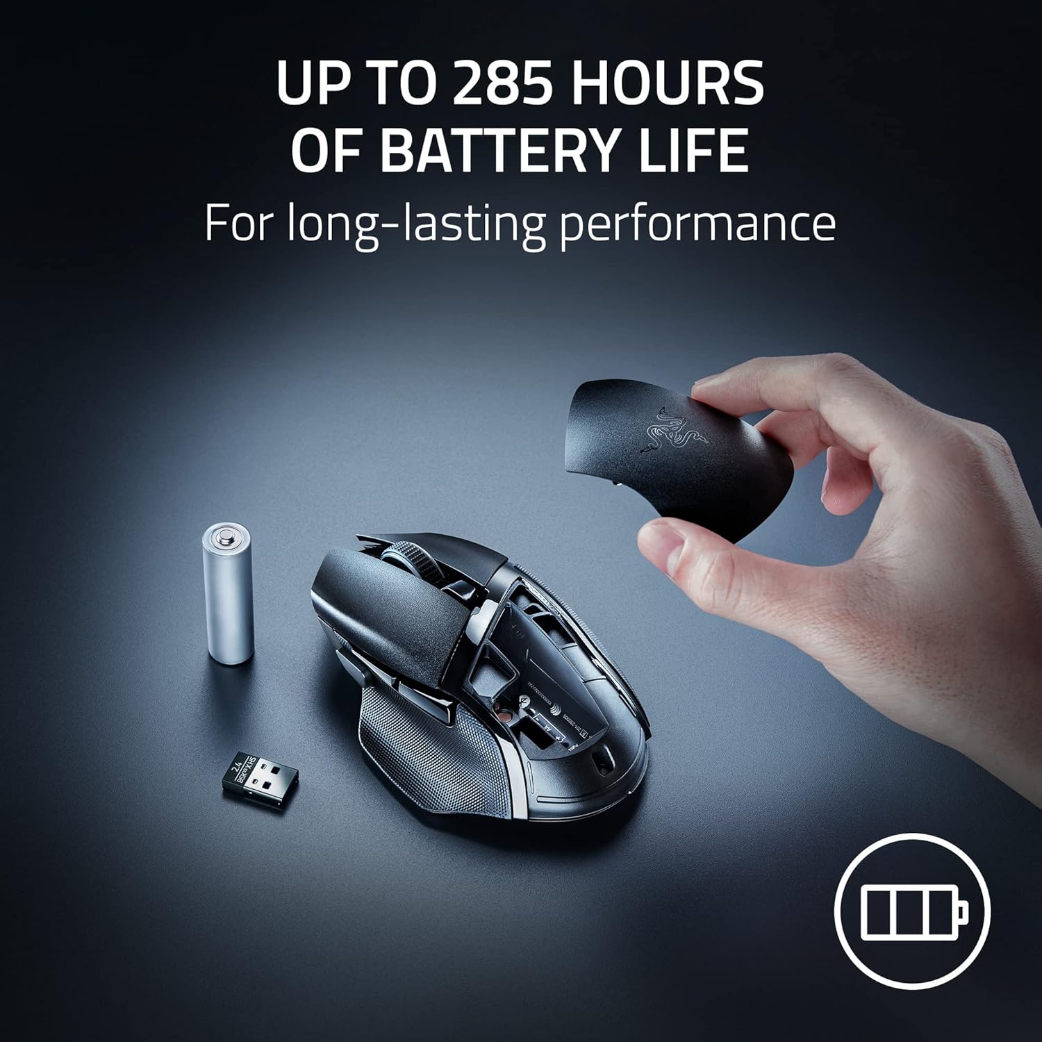 Thumbnail 3 de Razer Basilisk V3 X HyperSpeed — Wireless Gaming Mouse with 18K Optical Sensor, Chroma RGB, 9 Programmable Controls