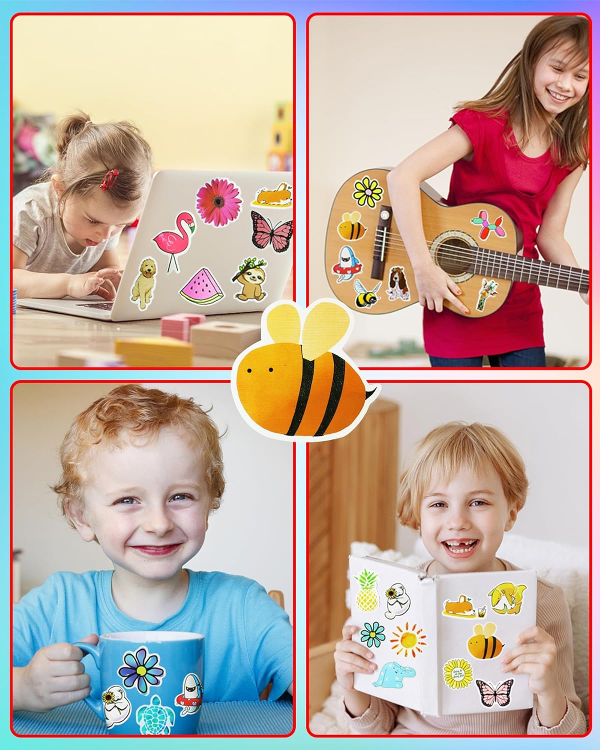 Thumbnail 1 de Cute-200pcs Water Bottle Stickers 200 pack 🎨