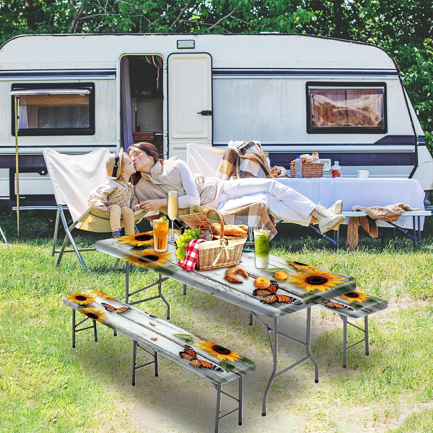 Thumbnail 4 de YEYE JUICE Picnic Table Cover, 72-Inch