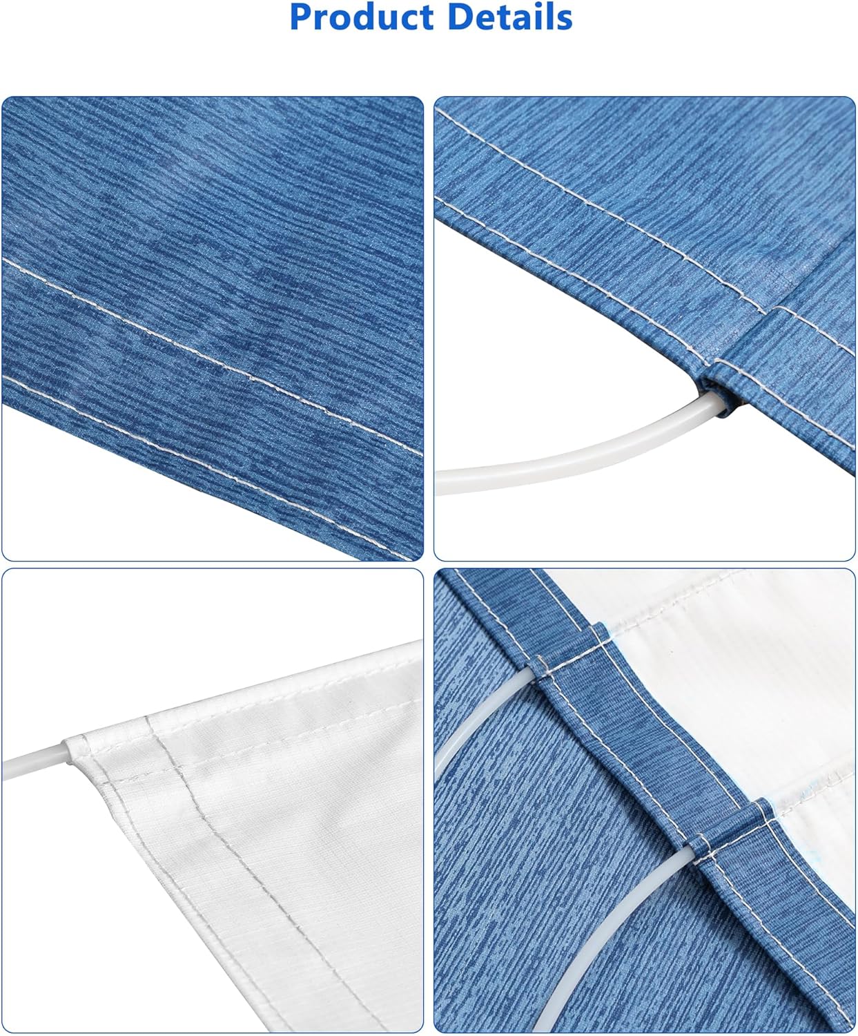 Thumbnail 4 de Xenjum RV Awning Fabric Replacement (18.5oz Heavy-Duty Vinyl, Sapphire Blue Fade, 18' Fabric 17'2")
