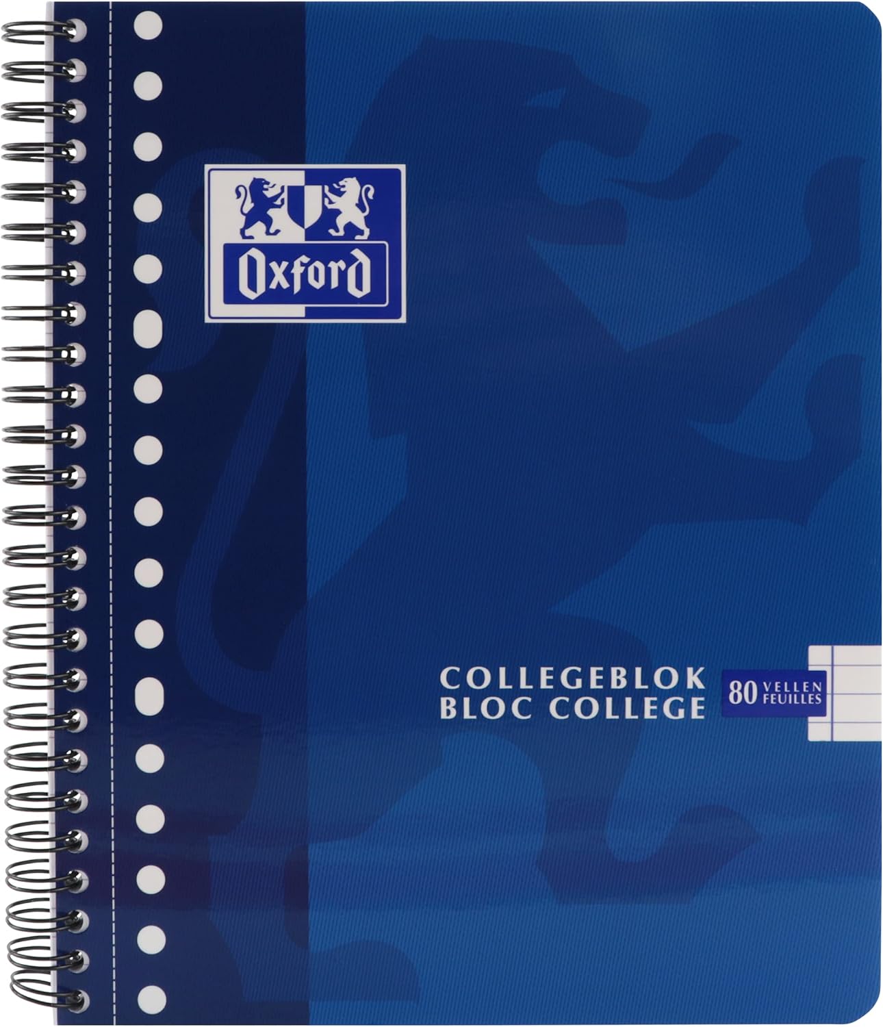 Detalle de Oxford 400075588 collegeblokken A5+ gelinieerd, 90 g Optik Paper, 5 stuks