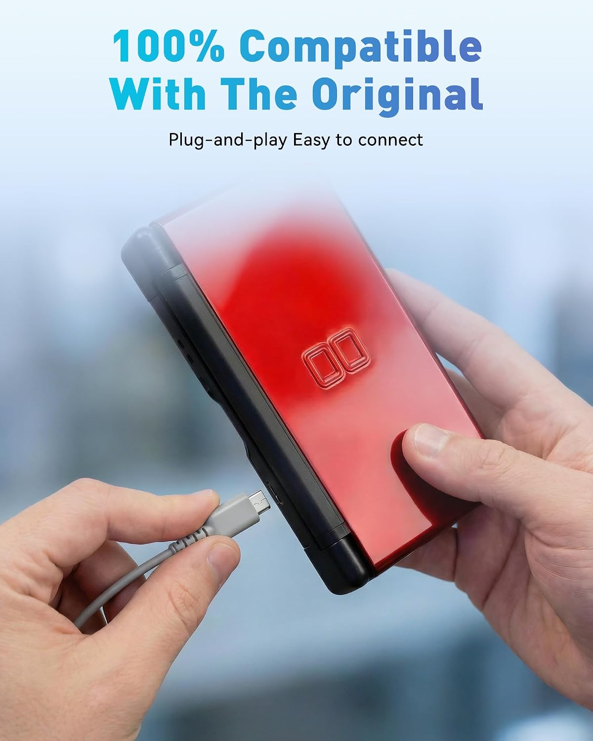 Thumbnail 2 de Sanicata-oplader voor Nintendo DS Lite, reiswandlader met 2-polige aansluiting